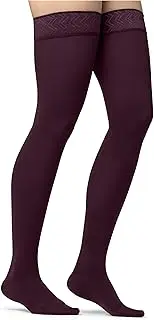 JOBST Maternity Opaque Compression Thigh High Stockings, Closed Toe, 15-20 mmHg Moderate Support for Swollen Legs During Pregnancy