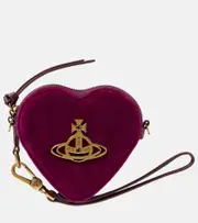 [Vivienne Westwood] Vivienne Westwood Heart velvet coin purse with strap One Size purple
