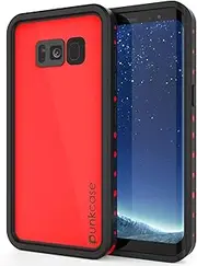 PunkCase Galaxy S8 Plus Waterproof Case, [Studstar Series] [Slim Fit] [Ip68 Certified] [Shockproof] [Dirtproof] [Snowproof] Armor Cover for Samsung Galaxy S8 Plus [Red]