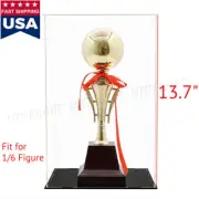 US 13.7 inch H Acrylic Display Case Box Plastic Perspex Dustproof Self-Install
