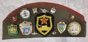 Soviet USSR Tank Commander's Garrison Cap with 18 Pins