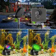 Solar Pond Lights RGB Color Changing LED Landscape Spotlights Fish Tank Garden Pool