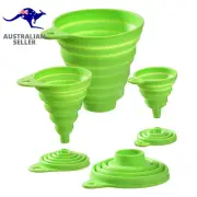 3 Sizes of Silicone Collapsible Funnel Set for Filling Bottles, Small and Large