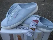 New (NWT) Women's SUPERGA 2288 VCOTW Slip on Dusty Blue Mule Shoes