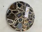 15" Agate Corner Table Top Natural GemStones Handmade Home Decor
