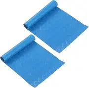 2Pcs Swimming Pool Ladder Mat Rubber Protective Floor Step Pad 60x24x0.1cm Set Kit