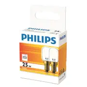 Philips T25 E14 172lm Clear 25W Oven Globe - 2 Pack