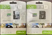 PNY Elite Class 10 U1 microSDHC Flash Memory Card 32GB - 2 Pack (OPEN BOX)