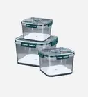 3PCS Set Seal Timer Food Container Kitchen Storage PET Food Fridge Organizer