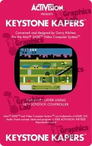 Replacement Game Cartridge Label - Keystone Kapers for Atari 2600