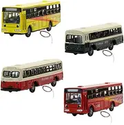 Evemodel 4PCS 1:150 Model Lighted Cars N Scale Diecast Bus With 12V LED Lights