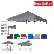 Durable 12ft x 12ft Water-Resistant Canopy Replacement Top with Ventilation