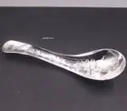 Pure 999 Silver Spoon Fish Wealthy Tableware Dinnerware Soup Spoon 3.94inchL