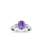Gem Spark 14K 1.58 ct. tw. Diamond & Amethyst Ring