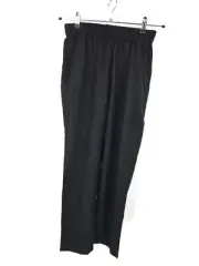 New Eileen Fisher Soft Wool Flannel Tapered Pants Womens XXS Black Ankle