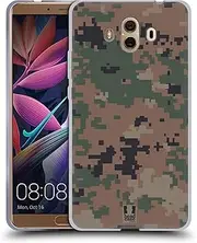 Head Case Designs Marpat Woodland Military Camouflage Series 2 Soft Gel Case and Matching Wallpaper Compatible with Huawei Mate 10