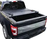ALCYBD Aluminium Alloy Pickup Tonneau Cover Hard Tri-Fold Truck Bed Cover Compatible for Nissan Titan 2016+(Manual Lock)