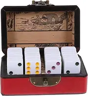 CIYODO Retro Domino Toy Storage Box Desktop Game Prop Family Interaction Toy Style