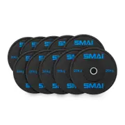 SMAI HD Bumper Plates Set - 5 pairs of 20kg (200kg) - Black