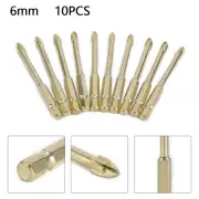10pcs Tile Drill Bits Set Excellent For Glass High Quality Multi-Material