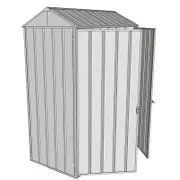 Build-a-Shed 0.8 x 1.5 x 2.1m Gable Double Hinged Side Doors Shed - Zinc
