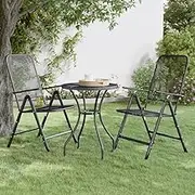 Folding Garden Chairs 2 pcs Expanded Metal Mesh Anthracite,Outdoor Chairs 13.65KG-317340