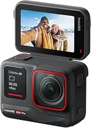 Insta360 Ace Pro - Waterproof Action Camera Co-Engineered with Leica Lens, Flagship 1/1.3" Sensor, Stabilization for Unbeatable Image Quality, 4K120fps, 2.4" Flip Screen & Advanced AI Features