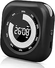 PERSUPER Visual Timer for Kids, 10 Hours Countdown/Up, with Rechargeable, 3 Brightness Display, 3 Volume Levels and Magnetic, Homeschool Study Tool, Large Digital Timers for Kitchen, Classroom