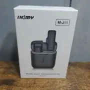 INSMY M-J11 Wireless Lavalier Microphone for iPhone iPad,2.4GH Clip-on Lapel Mic