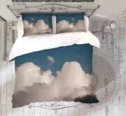 3D Blue Sky Cloud Landscape Quilt Cover Set Bedding Sets Pillowcases Queen 9
