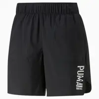 在飛比找PChome24h購物優惠-【PUMA】 慢跑系列PLCD圖樣7吋短風褲 短褲 男 黑色