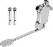 Foot Pedal Valve Copper G1/2 Thread 360 Degree Rotatable Floor Mount Foot Operated Faucet Control for Bathroom Basin Sink Hotels Hospitals