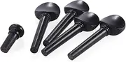 Labymos 1/2 Size Ebony Wood Violin Fiddle Tuning Pegs Endpin Set Replacement Black