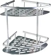 WHAMVOX Aluminum 2-Tier Corner Shelf Over Toilet Storage Rack Shower Caddy Bathroom Organizer