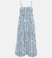 [Vince] Vince Striped midi dress AU 8 blue
