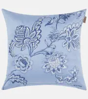 [Etro] Etro Bloom embroidered cotton cushion One Size blue