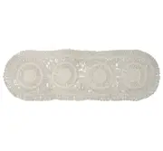 Amalfi Melody Table Runner Bleach 110x35x0.5cm