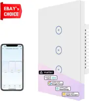 Matter SmartLight Switch Alexa Apple Home Google Voice Control Neutral Wire 3Way