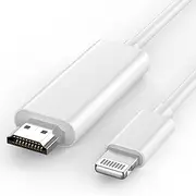 [Apple MFi Certified] Lightning to HDMI Cable, 6.6FT Lightning to HDMI Adapter for iPhone to TV, 1080P Digital AV Adapter Sync Screen Connector for iPhone 14 13 12 11 XS XR to HDTV Projector Monitor
