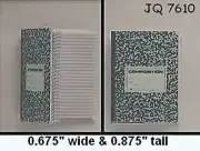 Dollhouse Miniature 1:12 Scale Composition Book with Lined Pages
