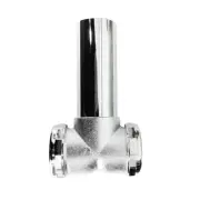 20 Gauge 1-2" Chrome Plated Brass Cast Body Center Outlet Twin Ell with Baffle