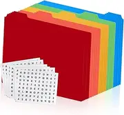 25 Pieces Top Tab File Guides Recycled 11.8 x 10 inches Alphabet Labels Polypropylene Guide File Dividers with Tabs for File Cabinet with Self Adhesive A-Z for Office Business Classroom