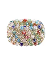 Liv Oliver 18K Plated Gemstone Bracelet
