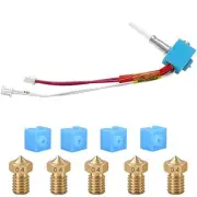 Anycubic Kobra Hotend 5 Silicone Socks and 5 Nozzles Kobra 3D Printer 11 PCS