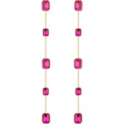 Ettika Baguette Crystal Linear Drop Earrings in Fuchsia at Nordstrom One Size