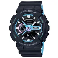 在飛比找松果購物優惠-G-SHOCK 黑藍雙顯運動手錶(GA-110PC-1A) 