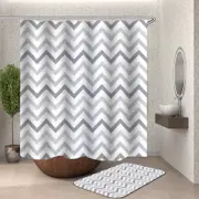 Shades of Grey Chevron Shower Curtain