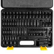 1/4" Drive Impact Socket Set, 72-Piece Standard SAE (3/16-9/16 inch) and Metr...