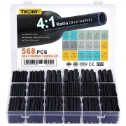 568 Pcs Heat Shrink Tubing - 4:1 Ratio,2.2" Length,Adhesive Lined, Marine Gra...