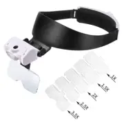 Sponge lining Headband Magnifier Hands Free Led Head Light for Eyebrow Tattoo
